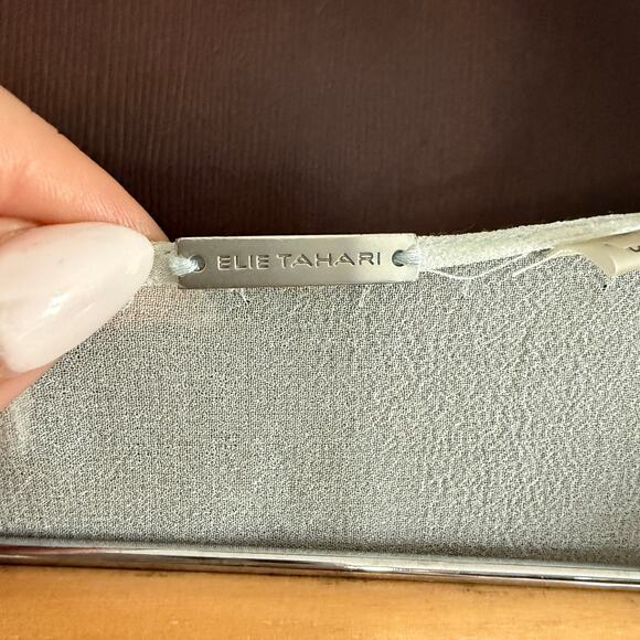 ELIE TAHARI | Sea Foam Green Silk Chiffon Sheer Drawstring Waist Swim Cover Up - Picture 6 of 8